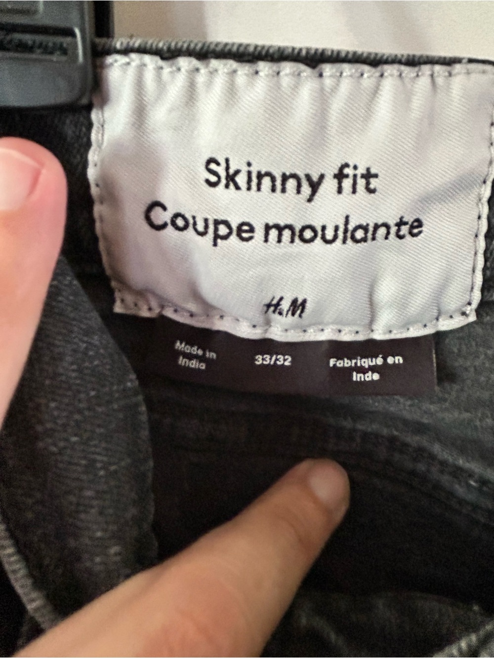 H&M Skinny Fit Jeans in Dark Charcoal